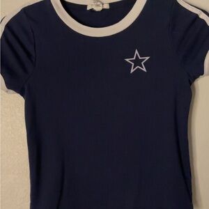 Dallas Cowboys Blue navy and White Tee Size XL Youth